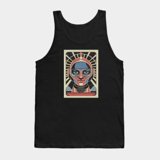 Modern Futurism Contemporary Abstract Female Art Tank Top